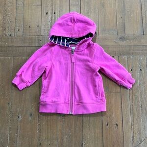 Hanna andersson pink zip front hoodie